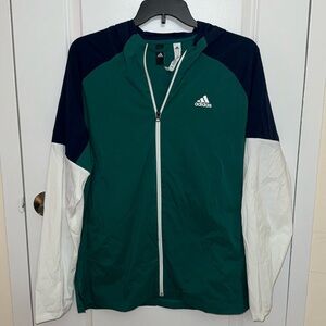 Adidas Men’s Windbreaker Style Full Zip Size Large